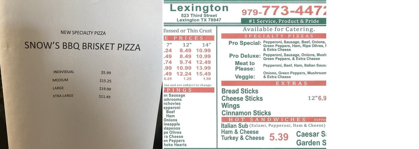 Pizza Pro Menu