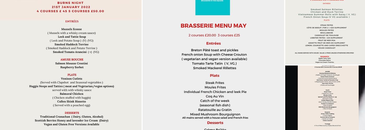 La Petite Bouchée Menu