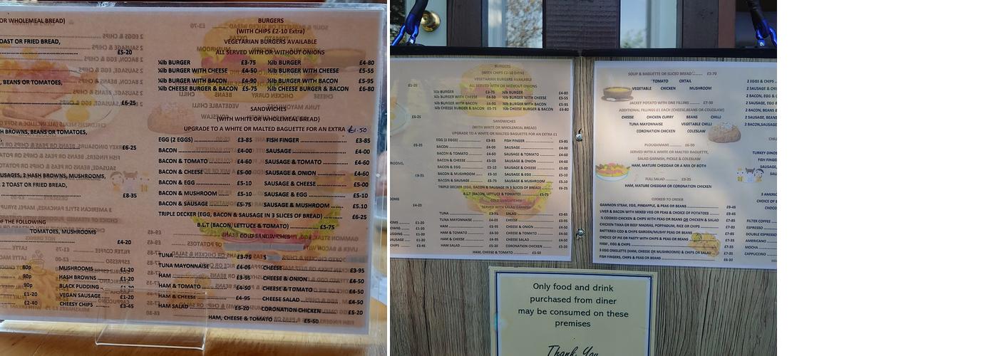 Log Cabin Diner Menu