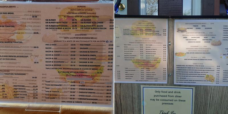 Log Cabin Diner Menu