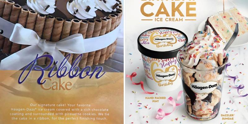 Häagen-Dazs Ice Cream Shop Menu