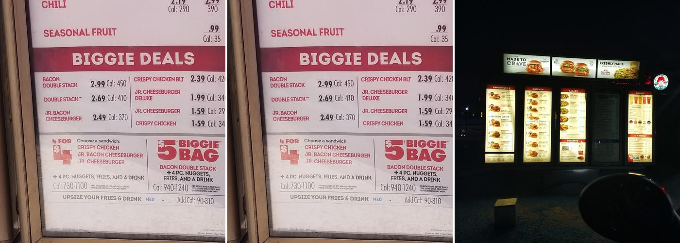 Wendy's Menu