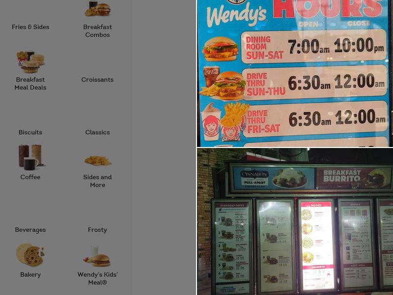 Wendy's Menu