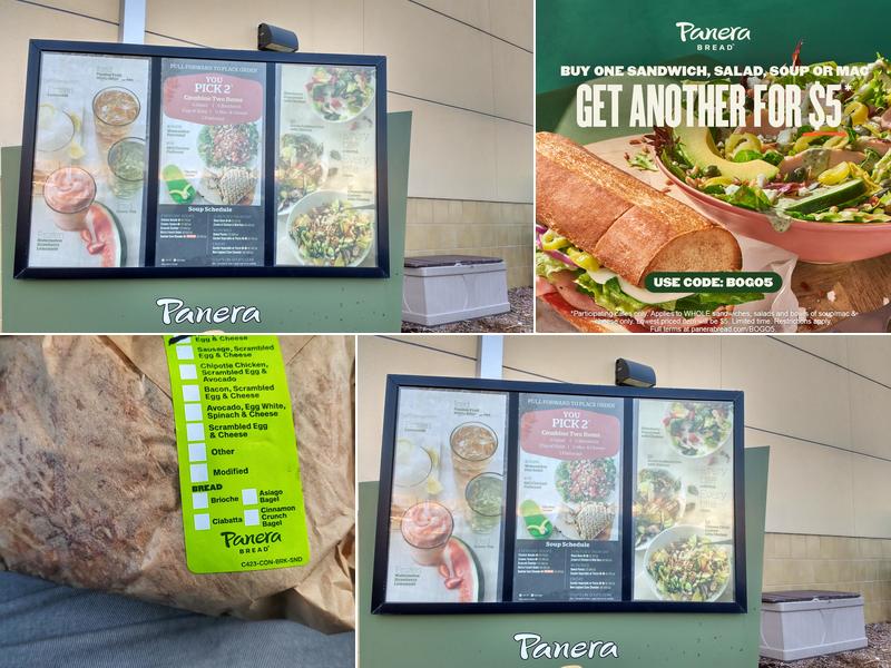 Panera Bread Menu