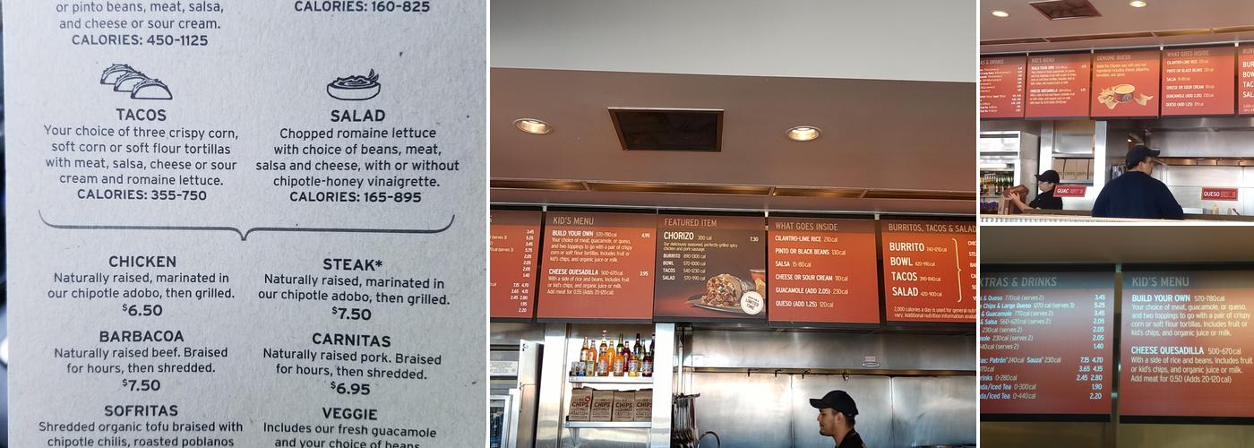 Chipotle Mexican Grill Menu