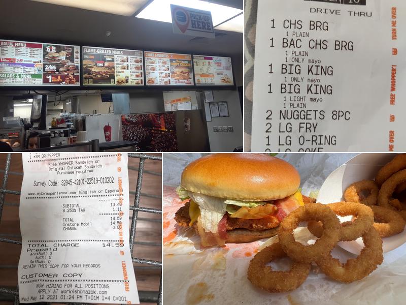 Burger King Menu