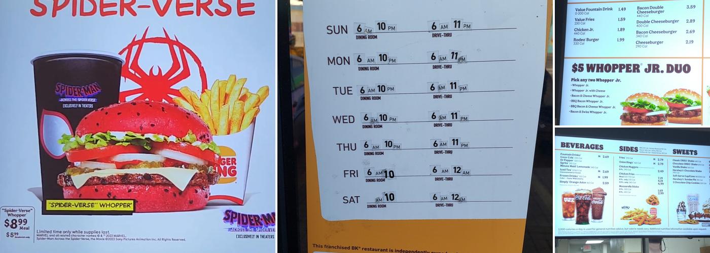 Burger King Menu