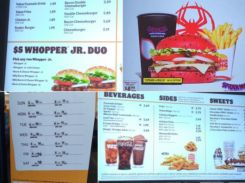 Burger King Menu