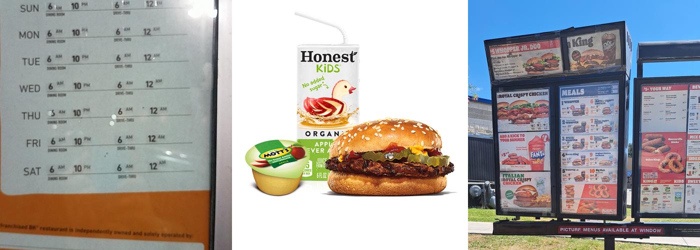 Burger King Menu