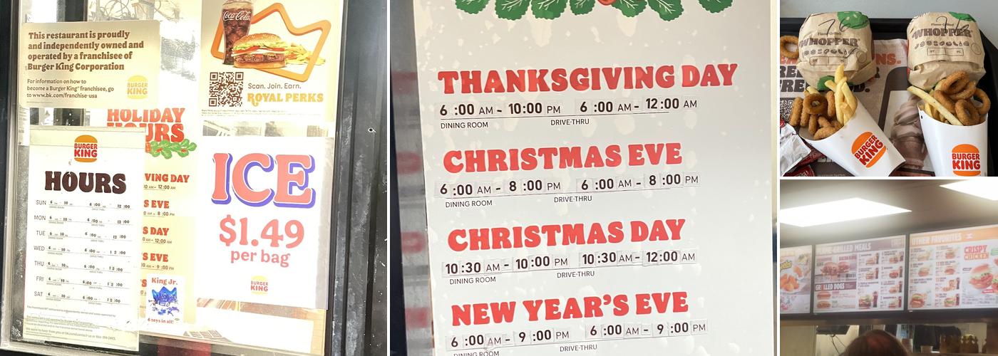 Burger King Menu
