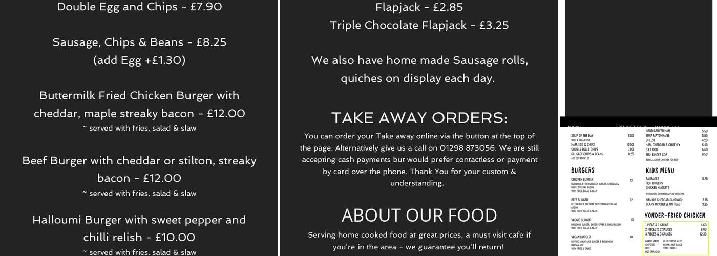 The Yondermann Cafe Menu