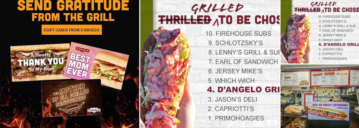D'Angelo Grilled Sandwiches Menu