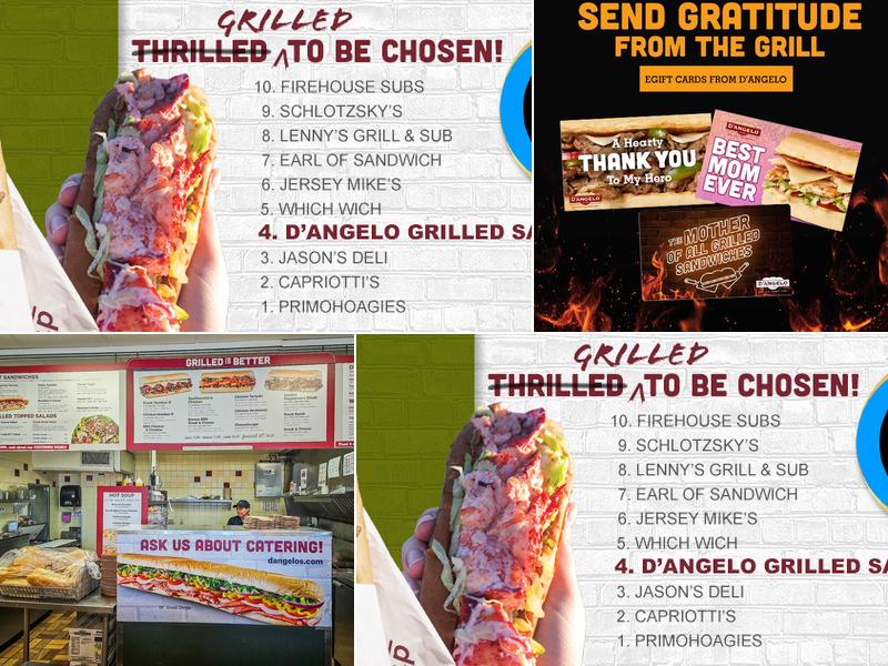 D'Angelo Grilled Sandwiches Menu