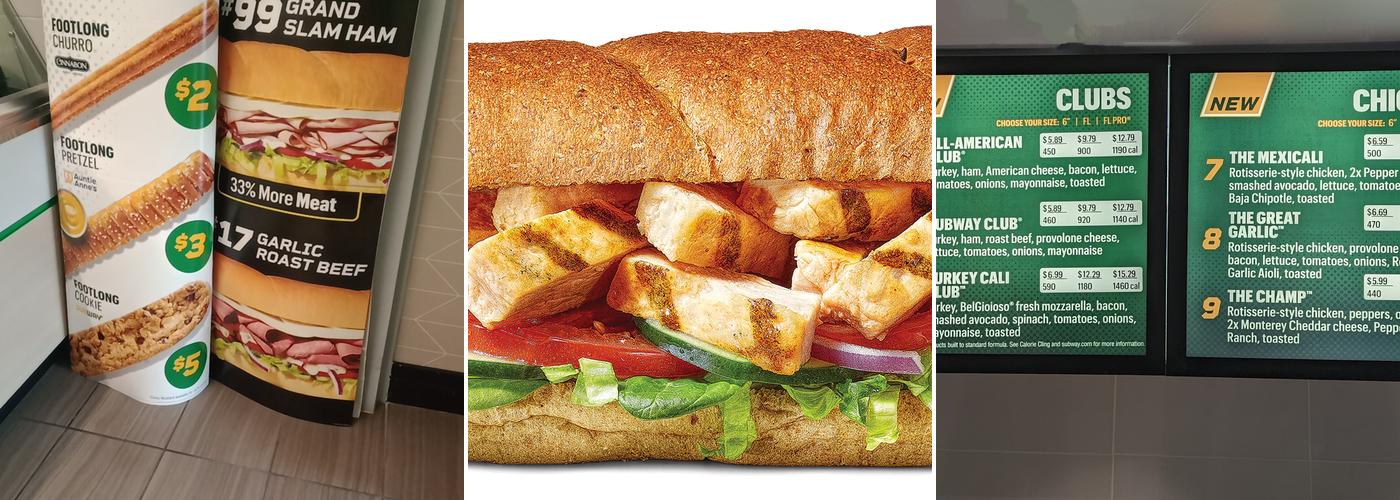 Subway Menu