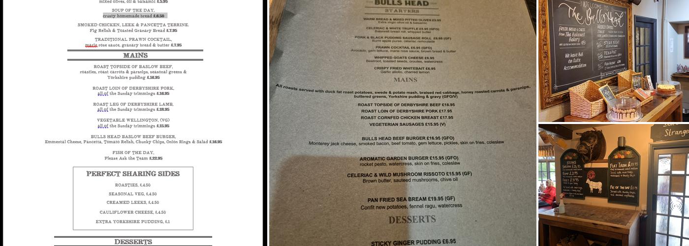 The Bull at Foolow Menu