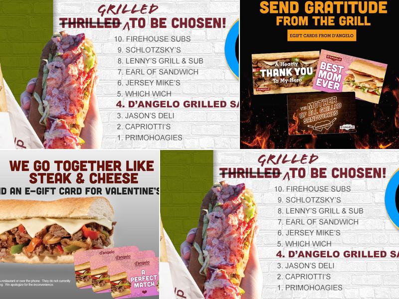 D'Angelo Grilled Sandwiches Menu