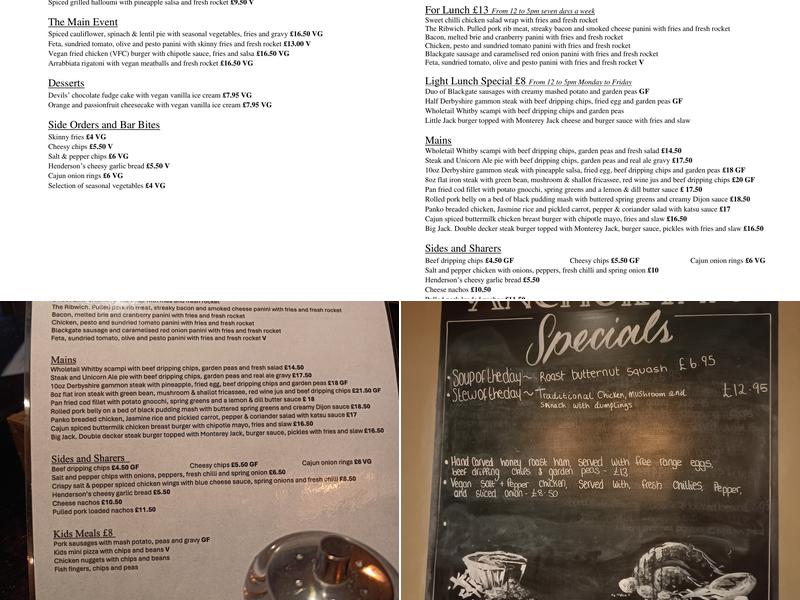 The Anchor Inn Menu