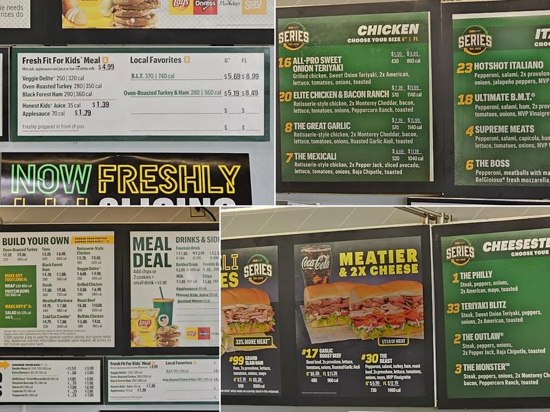 Subway Menu