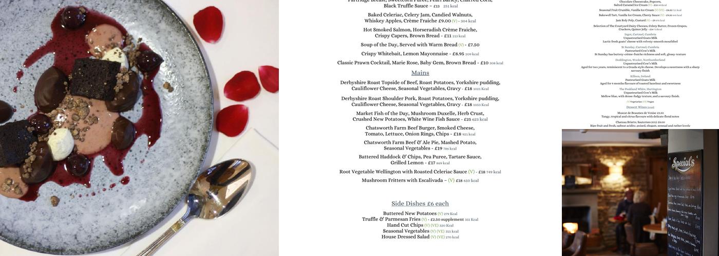 The Devonshire Arms at Pilsley Menu