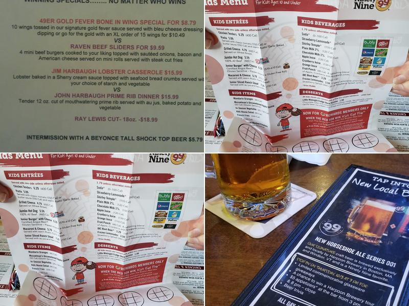 99 Restaurants Menu