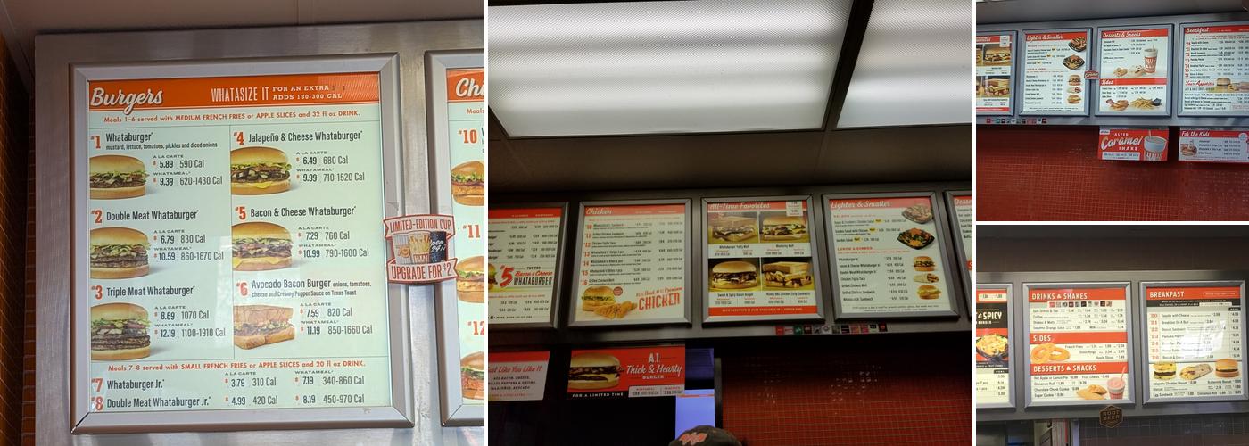 Whataburger Menu