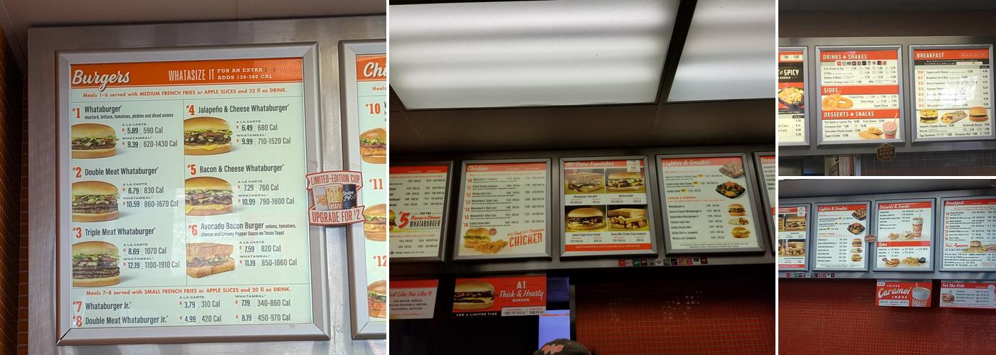Whataburger Menu