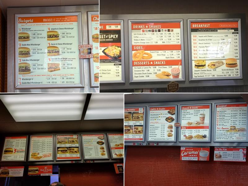Whataburger Menu