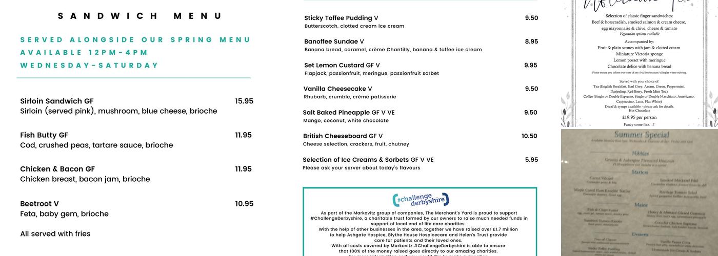 The Merchant's Yard Menu