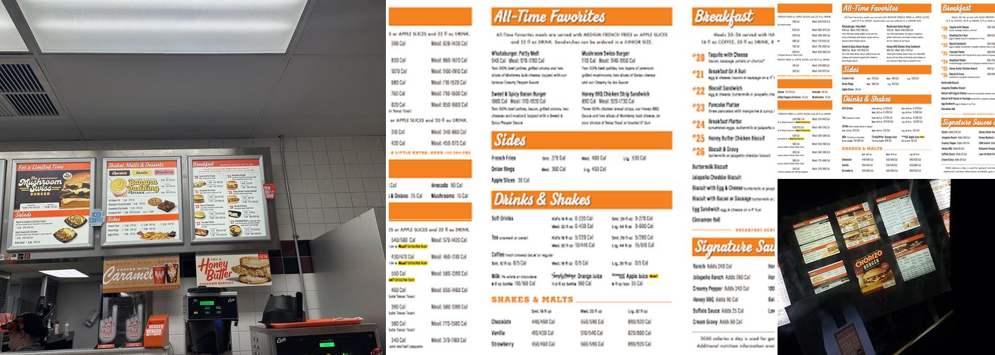 Whataburger Menu