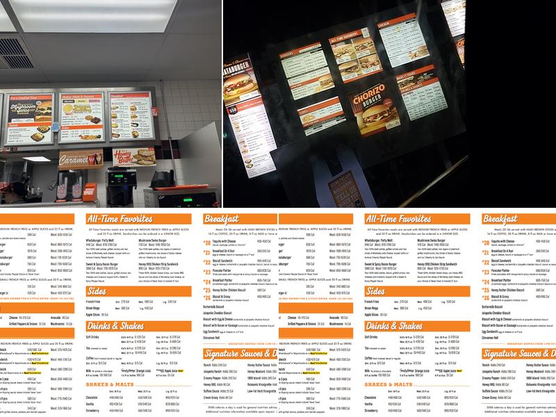 Whataburger Menu