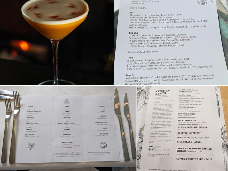 Fischer's Baslow Hall Menu