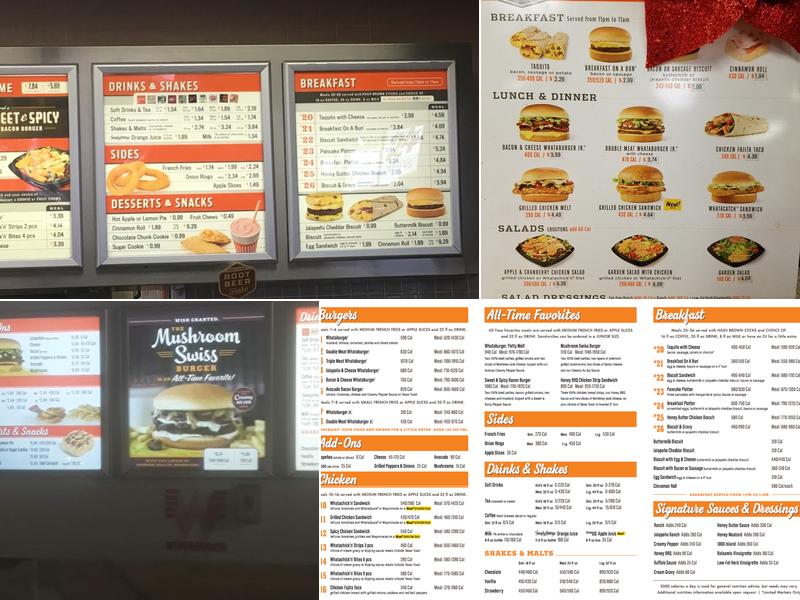 Whataburger Menu