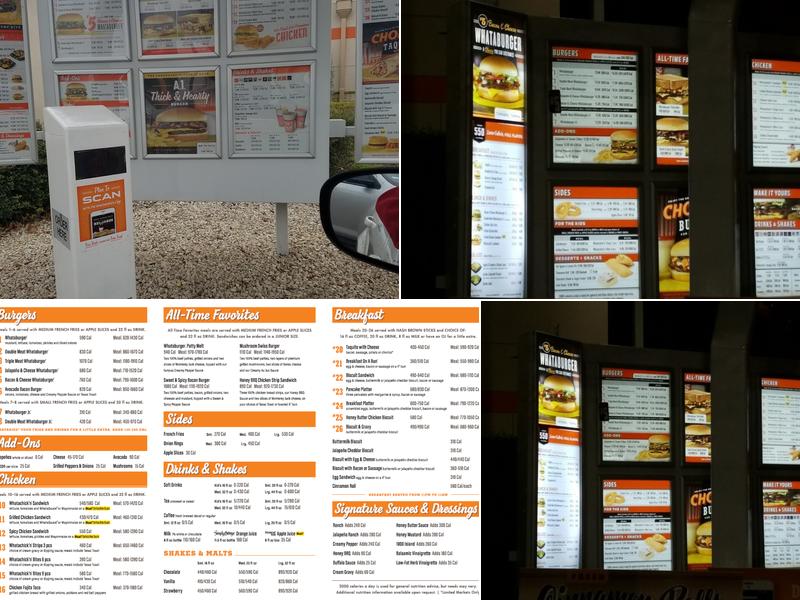 Whataburger Menu