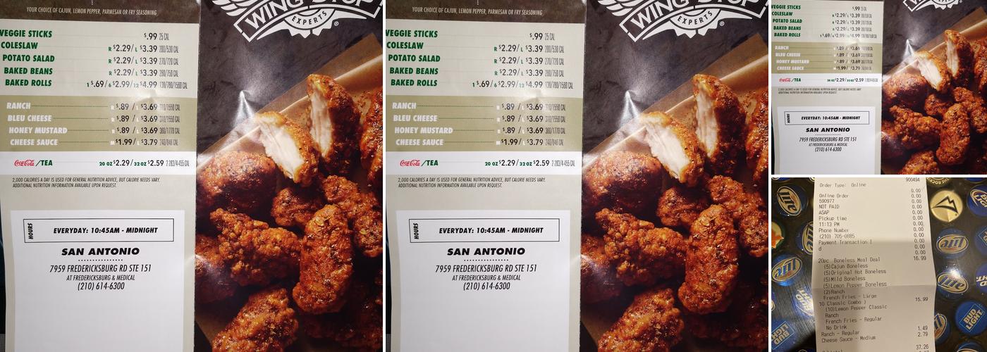 Wingstop Menu