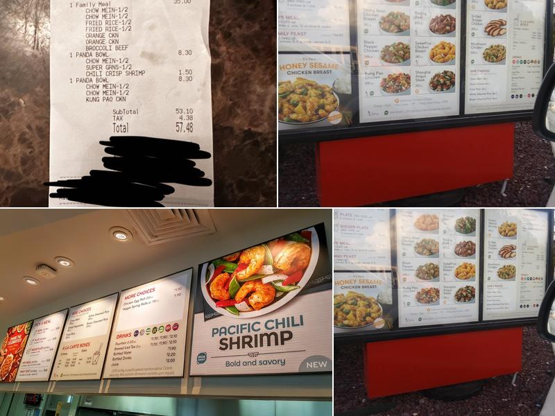 Panda Express Menu