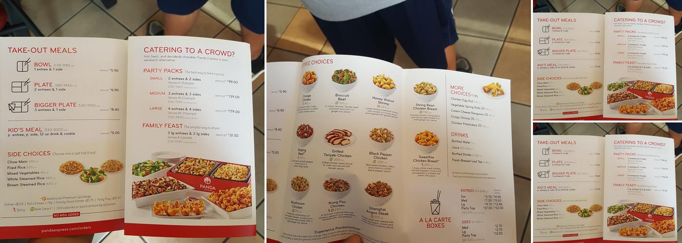 Panda Express Menu