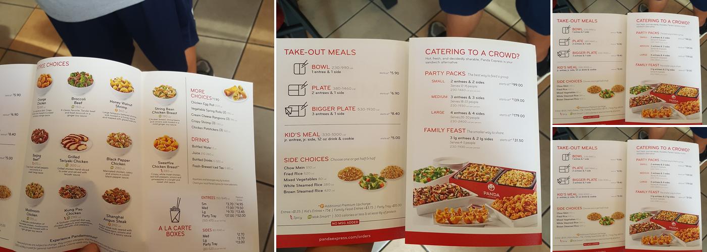 Panda Express Menu