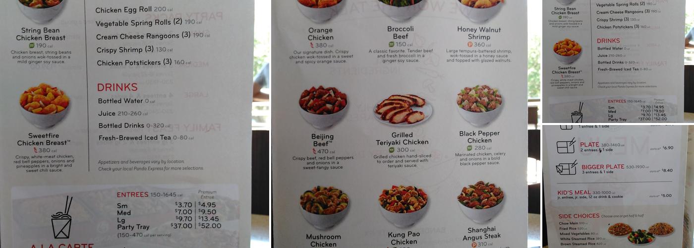 Panda Express Menu