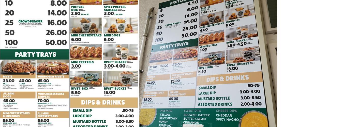Philly Pretzel Factory Menu