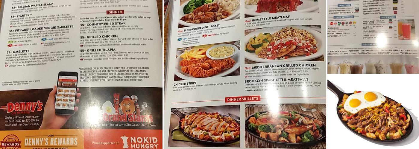 Denny's Restaurant Menu
