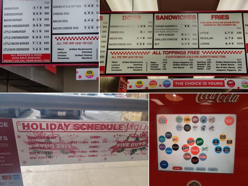 Five Guys Menu