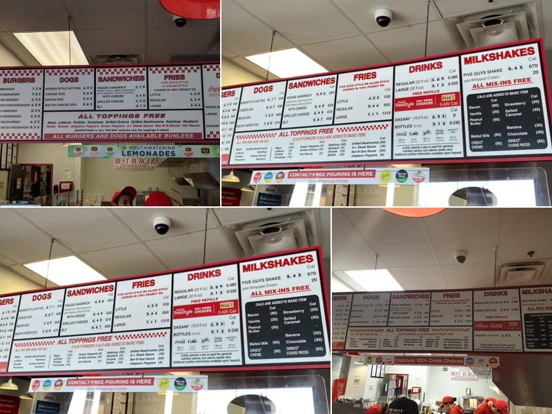 Five Guys Menu