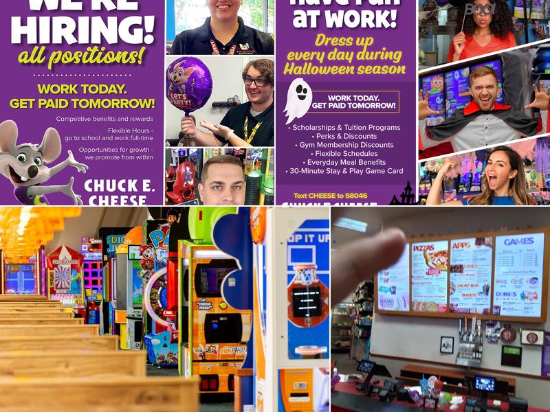 Chuck E. Cheese Menu