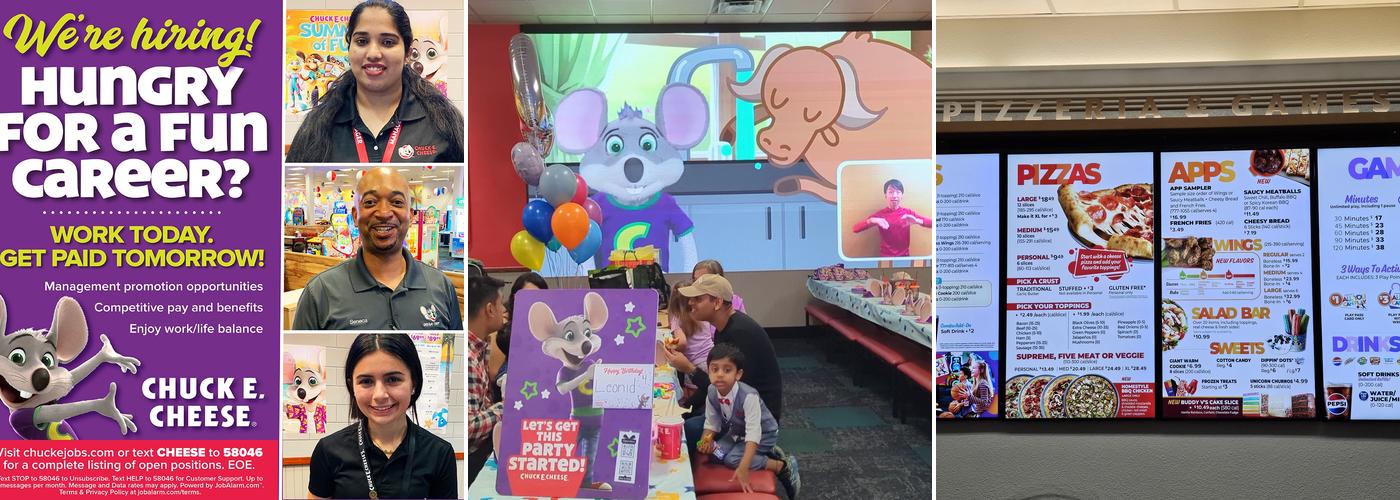Chuck E. Cheese Menu