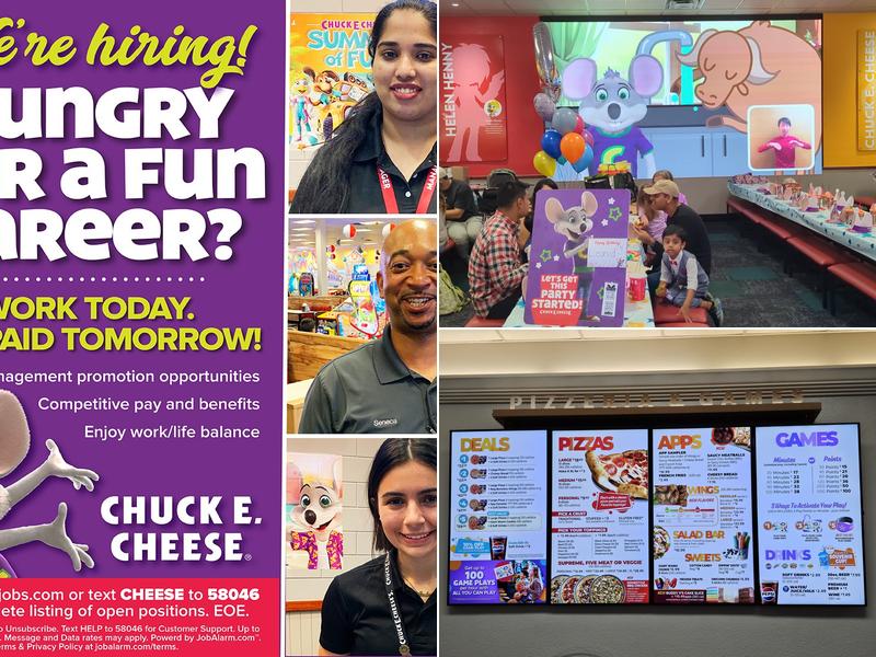 Chuck E. Cheese Menu