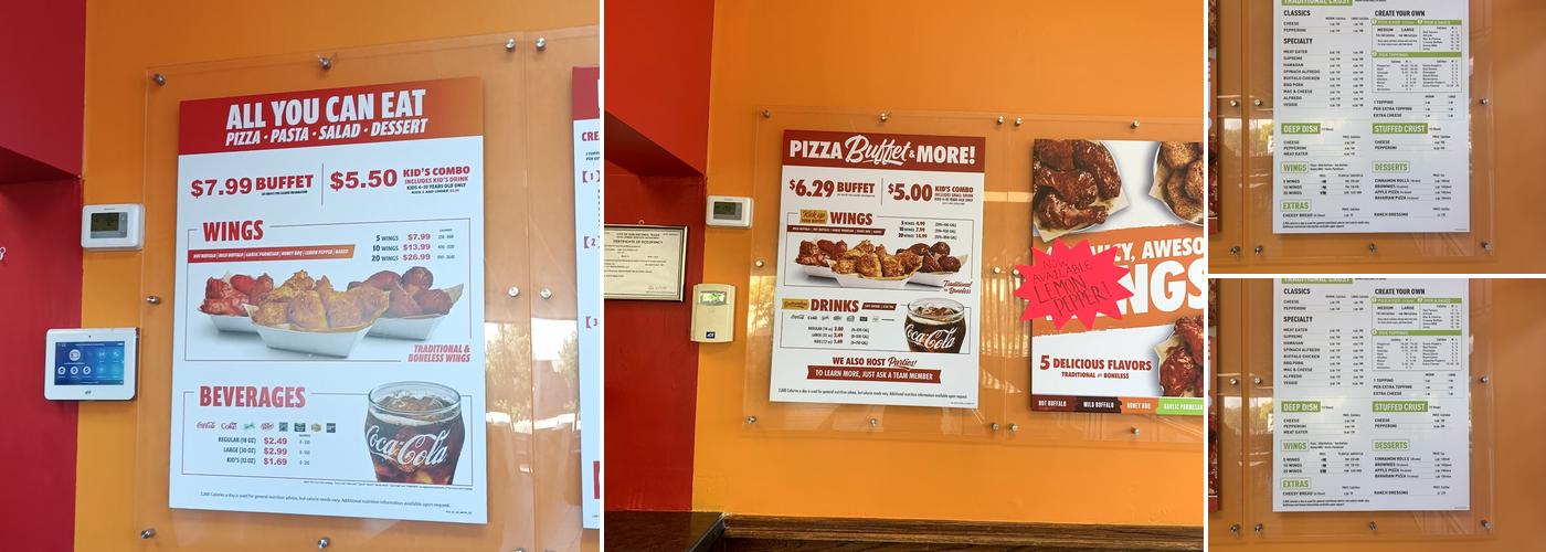 Cicis Pizza Menu