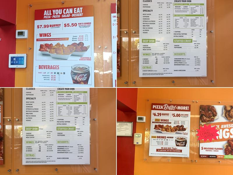 Cicis Pizza Menu