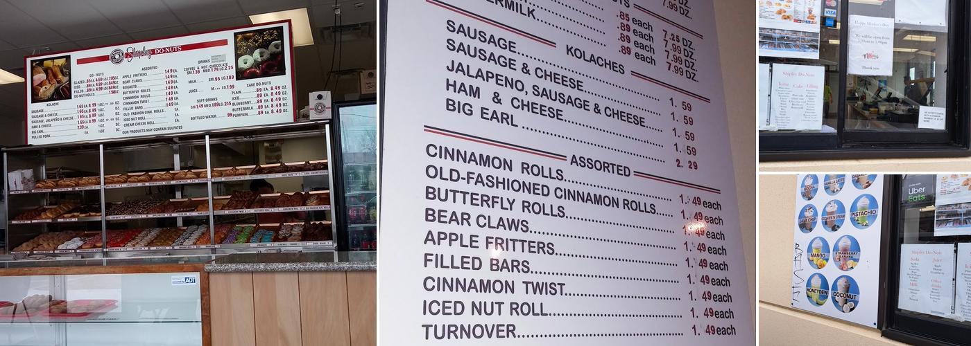 Shipley Do-Nuts Menu