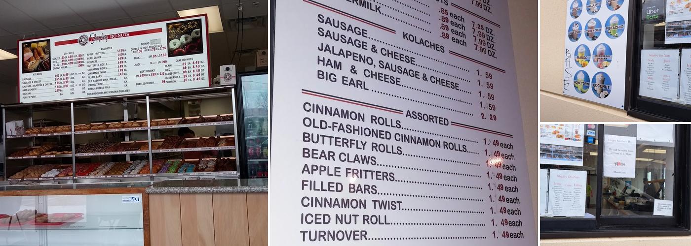 Shipley Do-Nuts Menu
