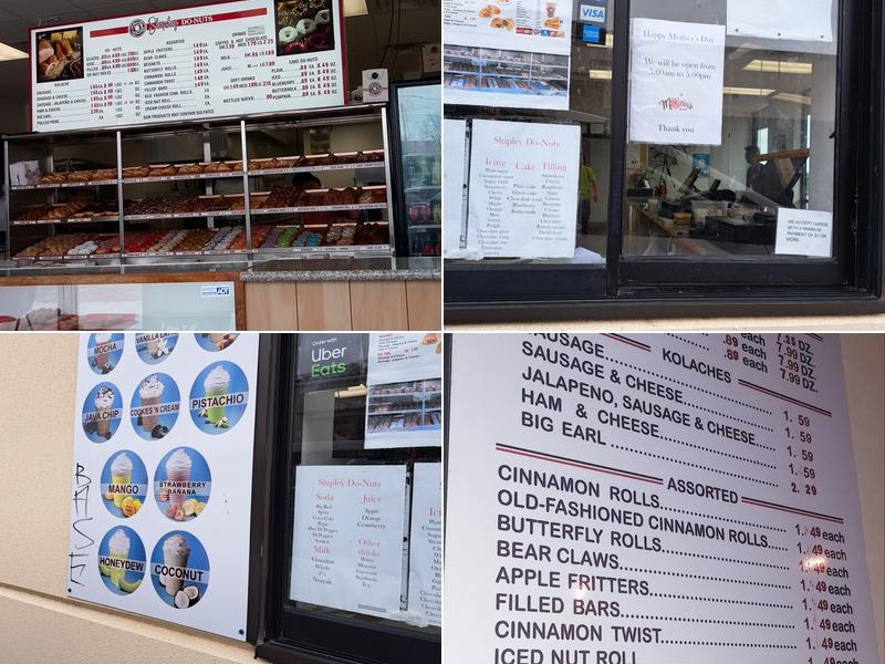 Shipley Do-Nuts Menu